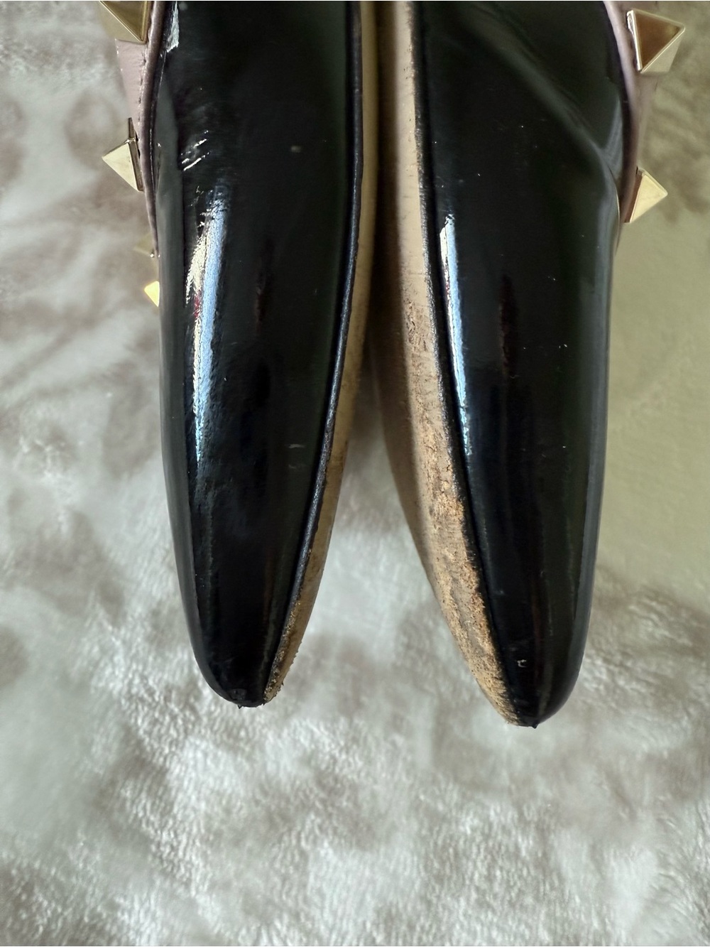 Valentino Rockstud Pointed Toe Ballet Flats - Picture 4 of 12